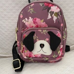 Betsey Johnson Pink/Purple Floral Backpack